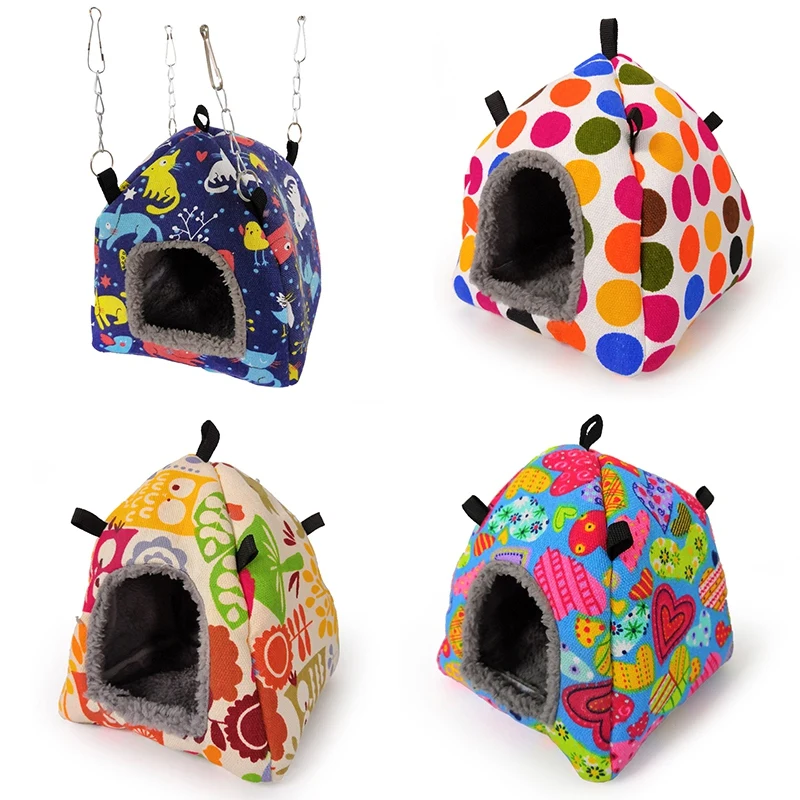 Warm Cotton Sleeping Bag Hanging Nest Mini Small Pet Supplies Fleece Thickening Nest For Parrot, Hamster, Chinchilla, Squirrel