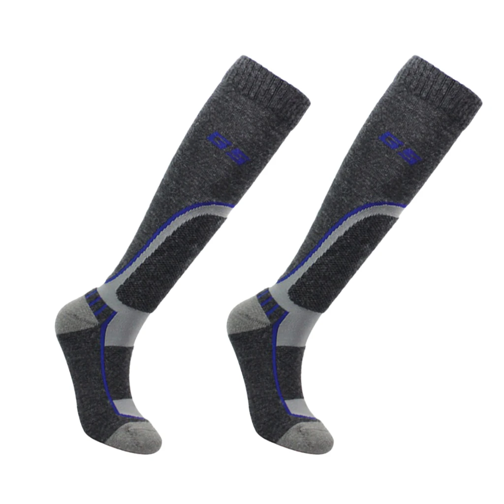 Adult Child Wool Blend Holding Winter Warm Ski Snow Stretchy Long Socks Winter Ski Socks