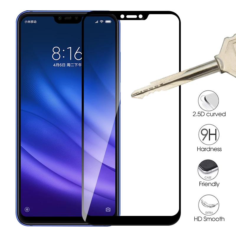 9H 2.5D Защита экрана для Xiaomi Mi5c 5s Mi A2 A1 6X Стекло телефона полное покрытие закаленное
