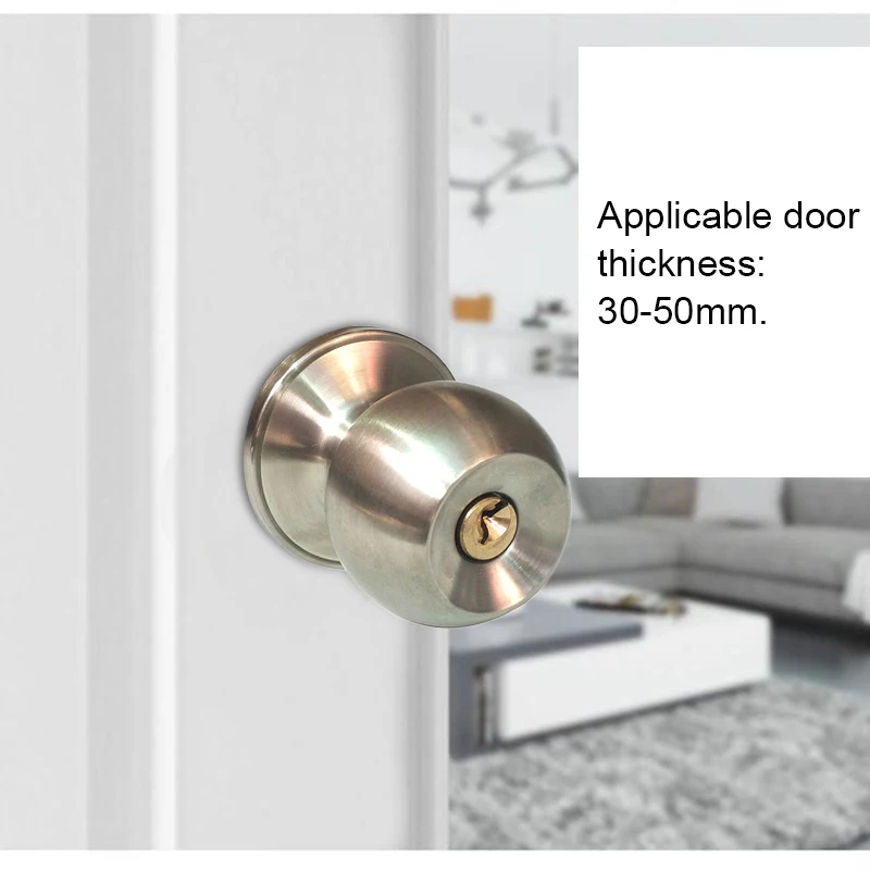 

Entrance Knob Handle Keyed Entry Door Locks Stainless Steel Door Hardware QP2