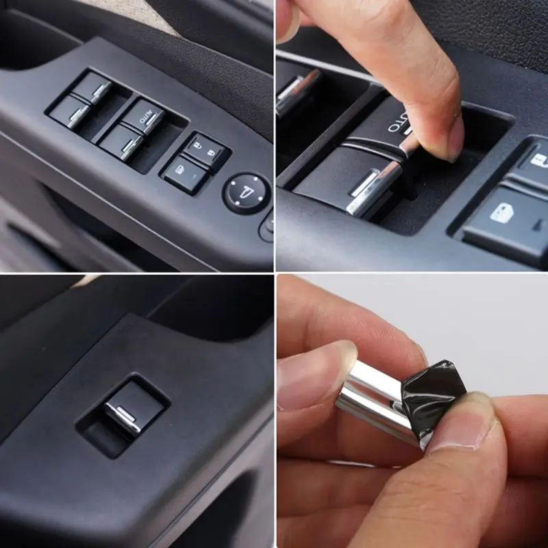

7Pcs Car Interior Door Window Lift Switch Trim Stickers Decals For Honda 2015 094D