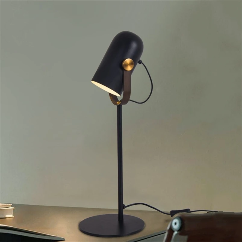 

European Minimalist Table Lamp Modern Iron Desk Light for Living Room Bedroom Bedside Rotatable Lamp Indoor Home Light Fixtures