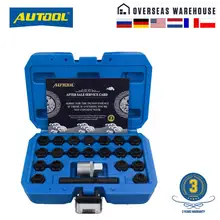 AUTOOL – Kit de clé de déverrouillage de roue pour BMW, 22 pièces, antivol, écrous de roue, jeu d'outils de démontage de vis