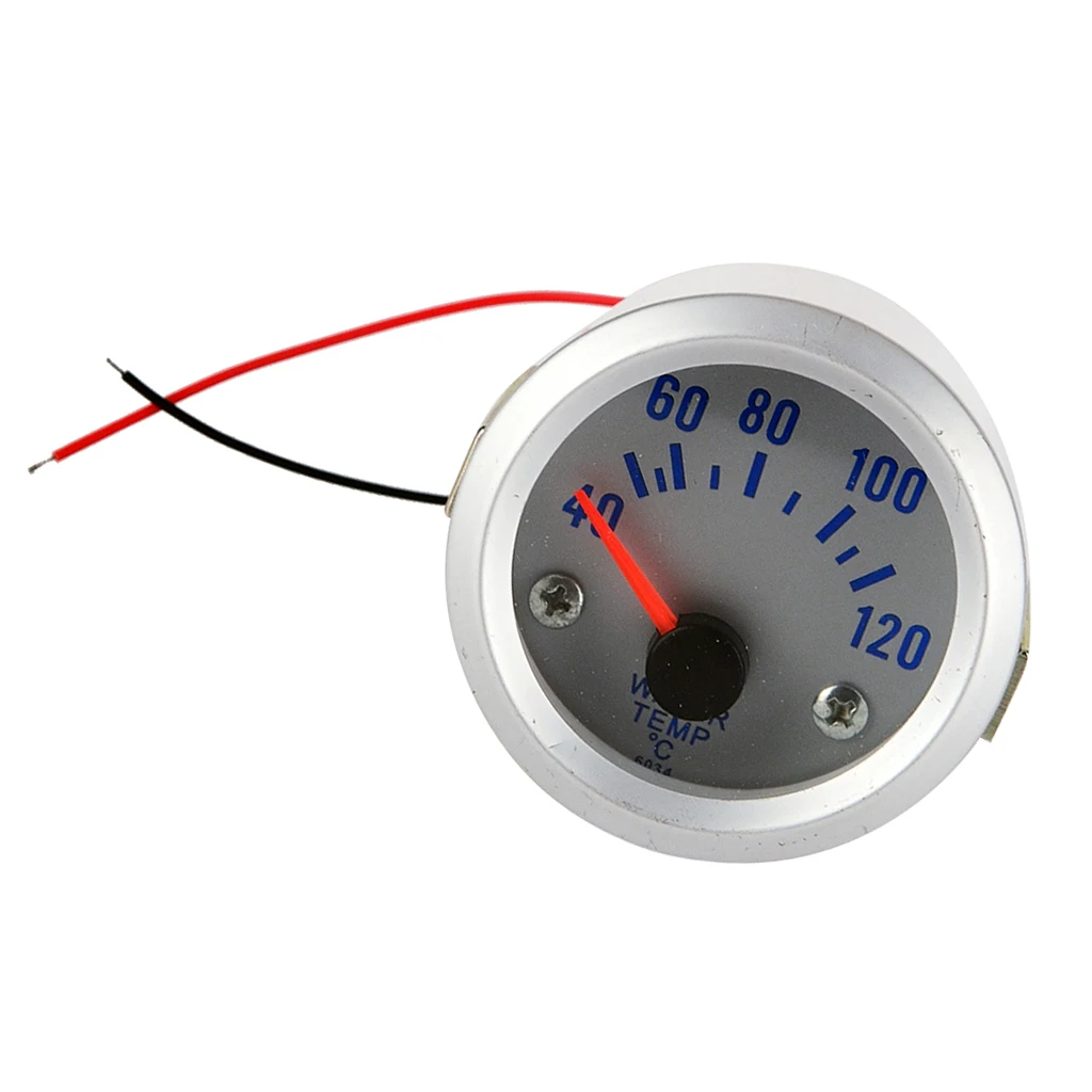52mm Electrical Water Temp Temperature Gauge Celsius Pointer Blue LED