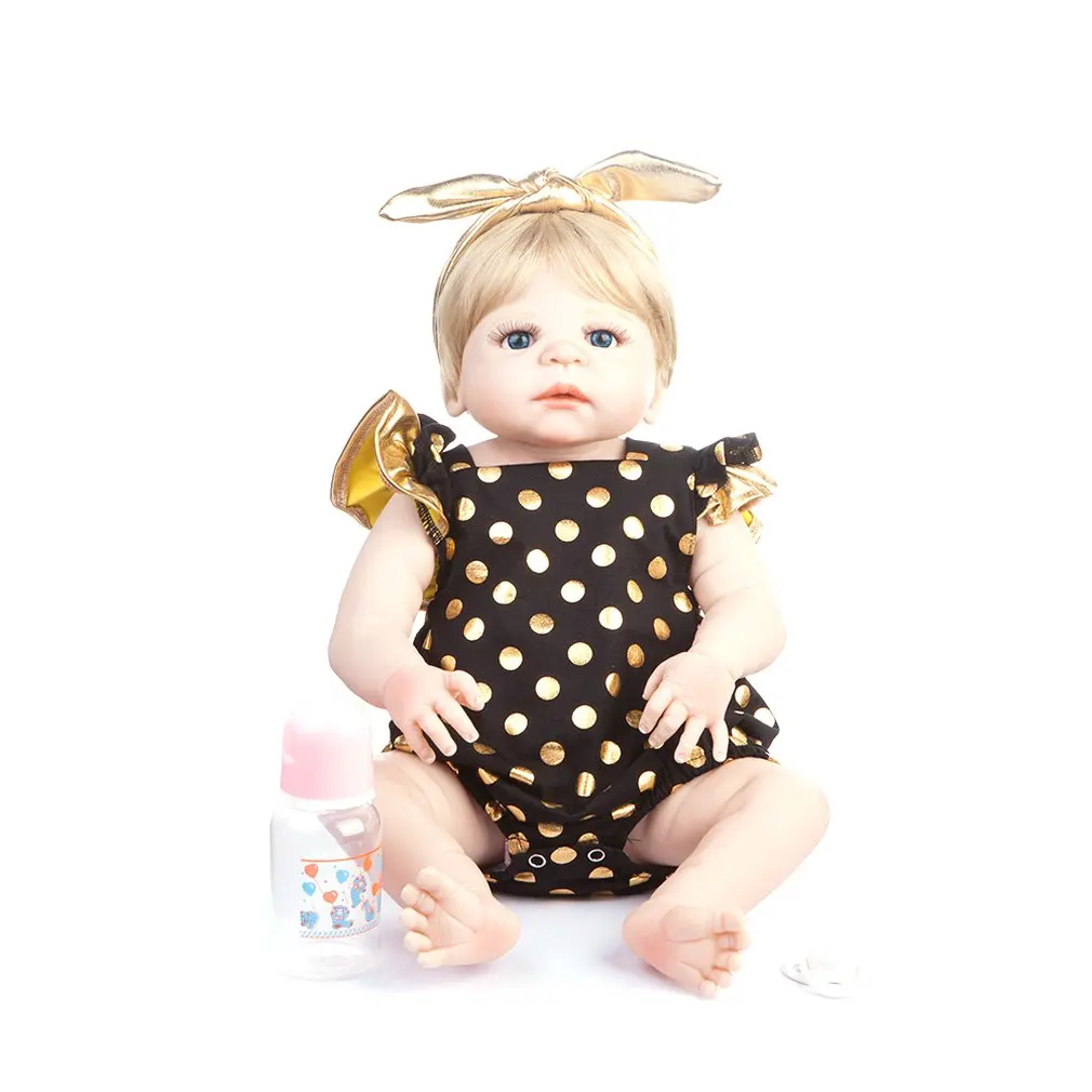 

BM0060 Funny Soft Body Silicone Lifelike Dress Reborn Baby Doll Toy Clothes Set For Girls Early Education Toys