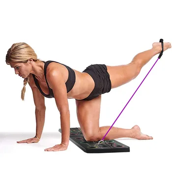 

New Push Up Rack Push-up Stand Board With Resistance Bands Gym Home Comprehensive Fitness Exercise Sports Body Building Training