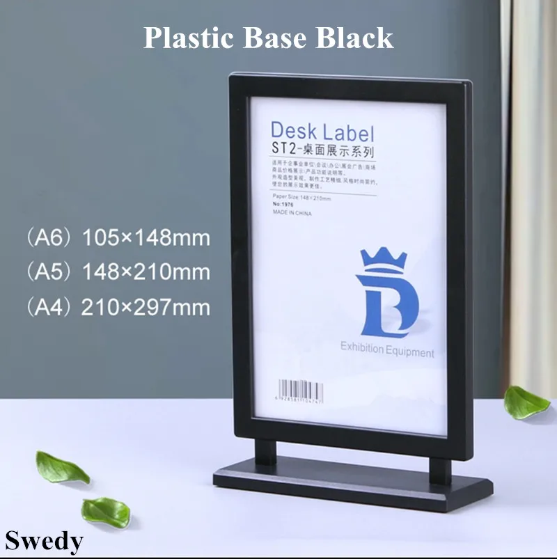 Menu Display Wood Base Double Sided Picture Frame A4 A5 For Table