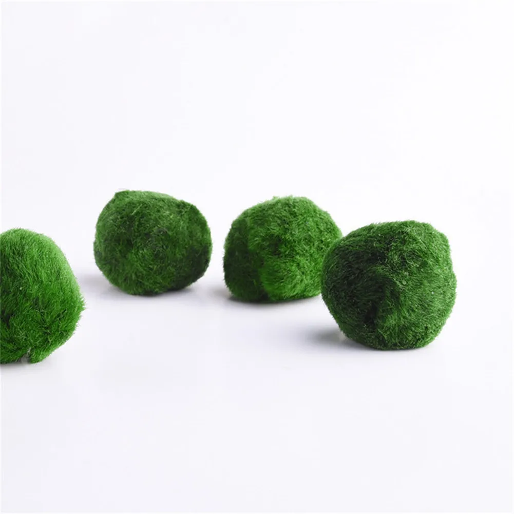 Япония Подлинный аквариум мяч Ландшафтный 1 см хлорелла водоросли Marimo Happy окружающей среды зеленый шарик из морской водоросли EZLIFE PT0305