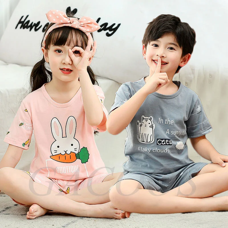 Jurebecia Unicornio Pijama Vestidos camisón con Manga Corta en Vestido para niñas 
