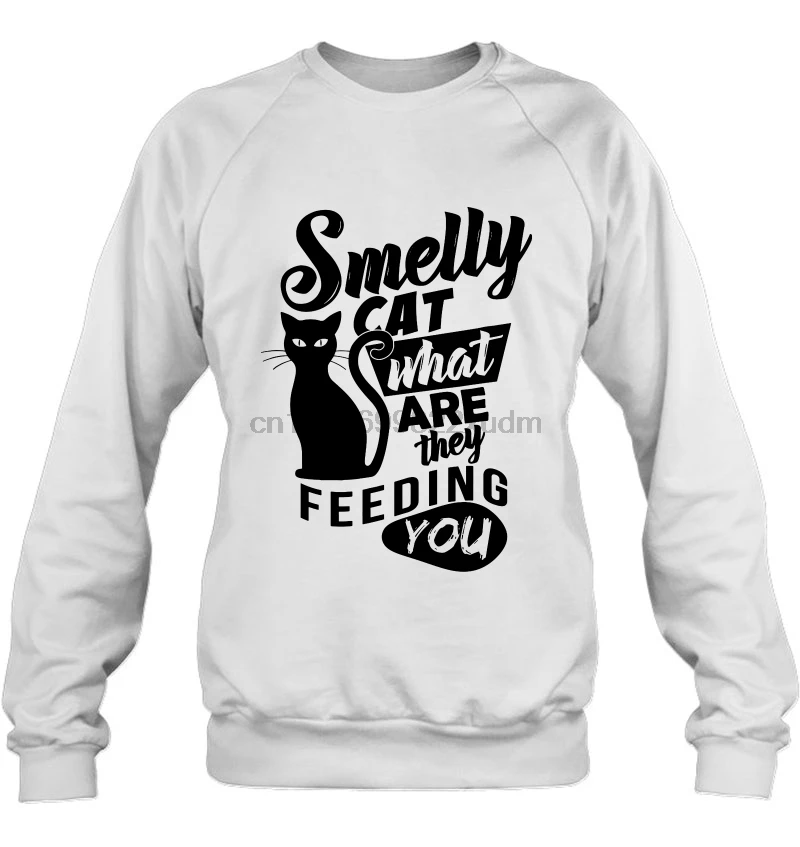 Men Hoodie Smelly Cat What Are They Feeding You White Version Women Streetwear |