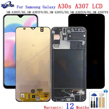 

Super AMOLED For Samsung A30s lcd A307 Touch Screen Digitizer Assembly +frame A307FN A307GN SM-A307F/DS screen repair parts