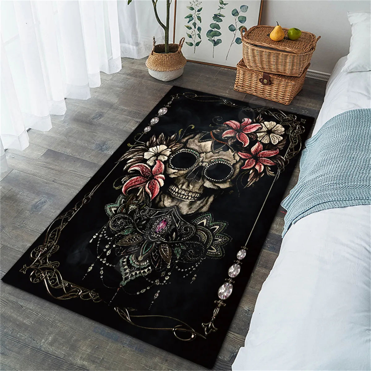 

Skull 3D Printed Play Mat Board Game mat map Large Carpet for Living Room Cartoon Rugs Maze Style-3