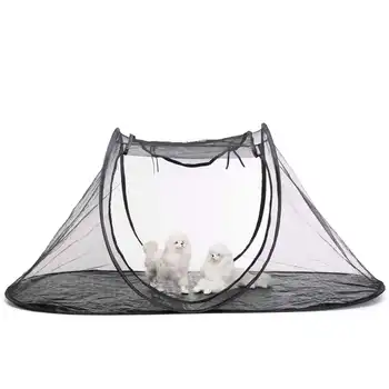 

Puppy Kennel Pet Tent Cat Dog House Cage Playpen Feline Fun house Portable Exercise Tent Fence with Carry Bag Outdoor Folding