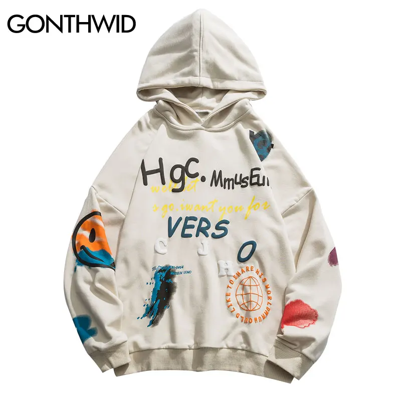 GONTHWID 3D Граффити печати толстовки с капюшоном худи уличная хип хоп Harajuku