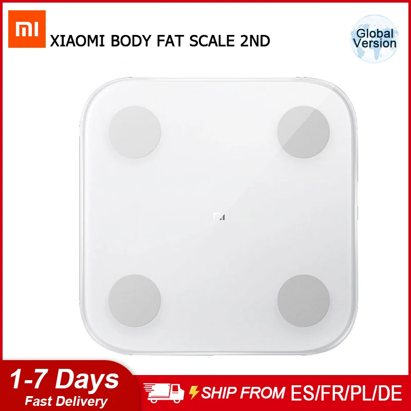 Цифровые весы Xiaomi Mijia 2 электронные для определения жира в теле с ЖК-дисплеем