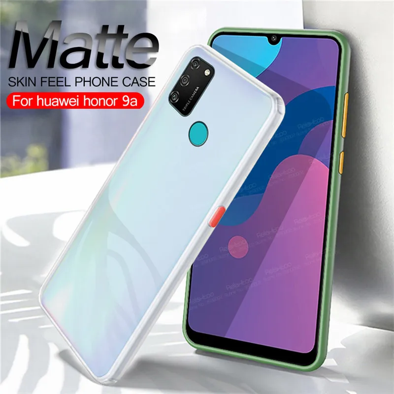 Чехол для huawei honor 9a матовый чехол на ощупь ударопрочный телефона с диагональю 6 3