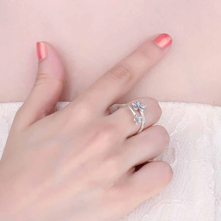 Jewelrypalace натуральная 925 пробы серебро цветок ромашка ослепительно CZ женский кольцо для Для женщин свадебные Обручение ювелирные изделия