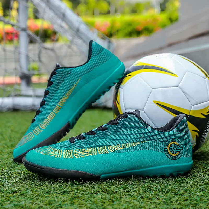Green MWY Крытый Сверхтонкий дышащий Chuteira Futebol высокое качество дешевые мужские фубольные бутсы дети обувь De Футбол Бутсы - Цвет: Green