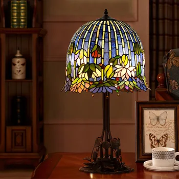 

Tiffany lamp Manufacturers selling 16 inch tiffany art water lily glass lamp lights sitting room bedroom berth lamp