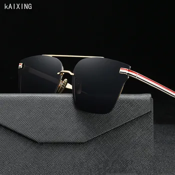 

KAIXING Classic Brand Vintage Sunglasses HD Men Driver Driving Glasses Striped Luxury Shades Sunglasses Women Cat Eye UV400