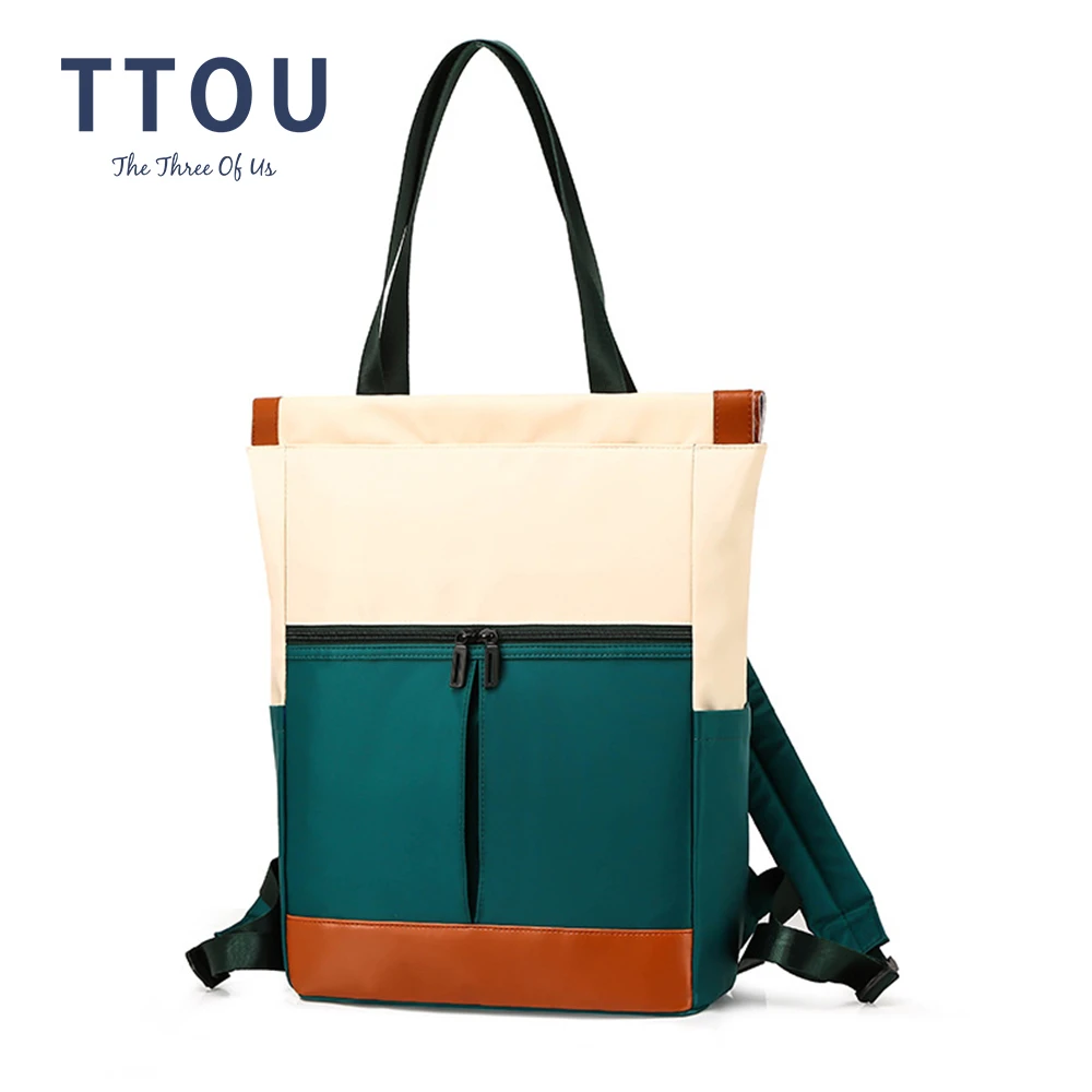 

Women Nylon Backpacks Candy Color Waterproof School Bags for Teenagers Patchwork Laptop Handbag Shoulder Bags Travel Bagpack