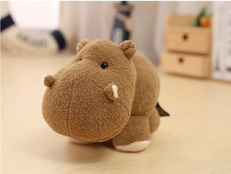 Cute Q Hippo Plush Doll Elephant Stuffed Toy Accompany Sleeping Doll Bedtime Story Educational Toy5