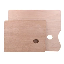 Деревянная палитра, Классическая Ручка, круглая палитра, квадратная масляная живопись, палитра, водный порошок, акриловая палитра, размер, номер