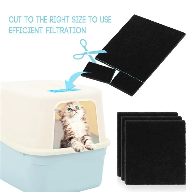 

8pcs Pet Cat Carbon Filters Cat Litter Boxes Filters Replacement Filters For Cat Litter Boxes Odor Control Carbon Filters