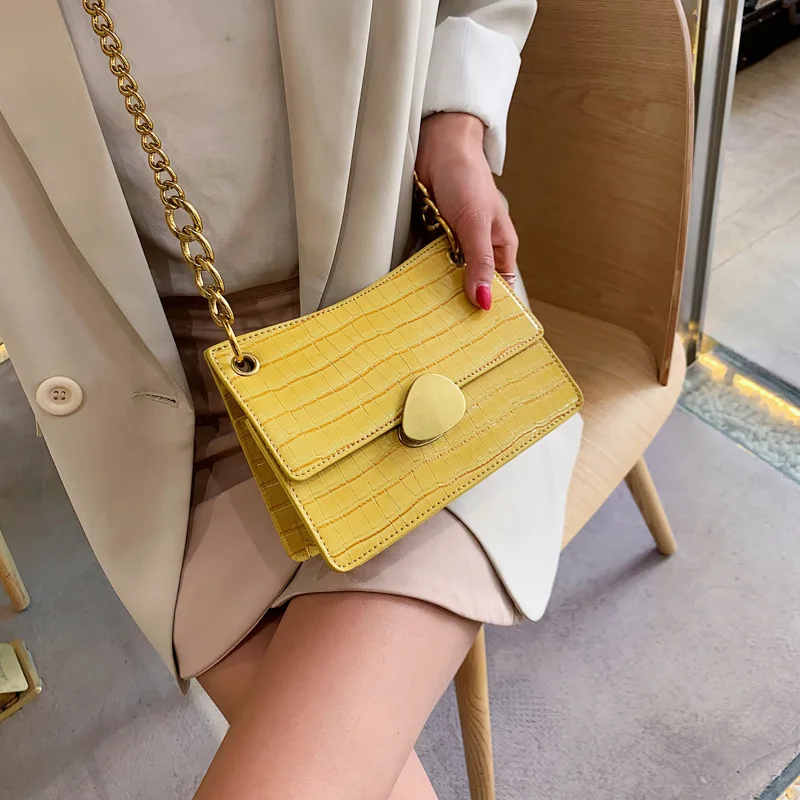

New Arrival Bag Women's 2020 New Style Fashion Korean-style Textured Shoulder Bag Chain Shoulder Fashion Small Square Bag Wester