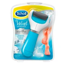 Пилка электрическая роликовая с бриллиантовой крошкой Scholl, голубая