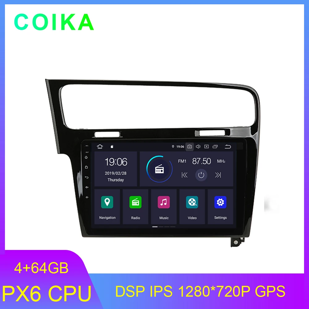 Android 10 Система Автомобильный мультимедийный плеер радио для Volkswage GOLF 7 GPS Navi с 4 + 64G