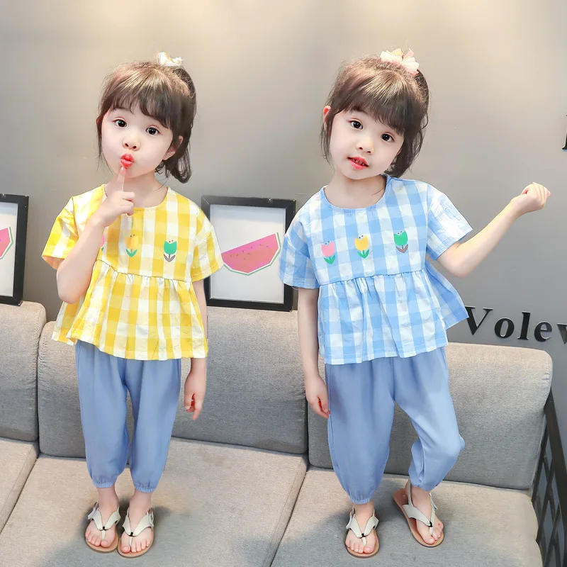 Children's clothing new summer 2020 suit Korean version of small and medium-sized children's short-sleeved t-shirt 0-5 years old | Мать