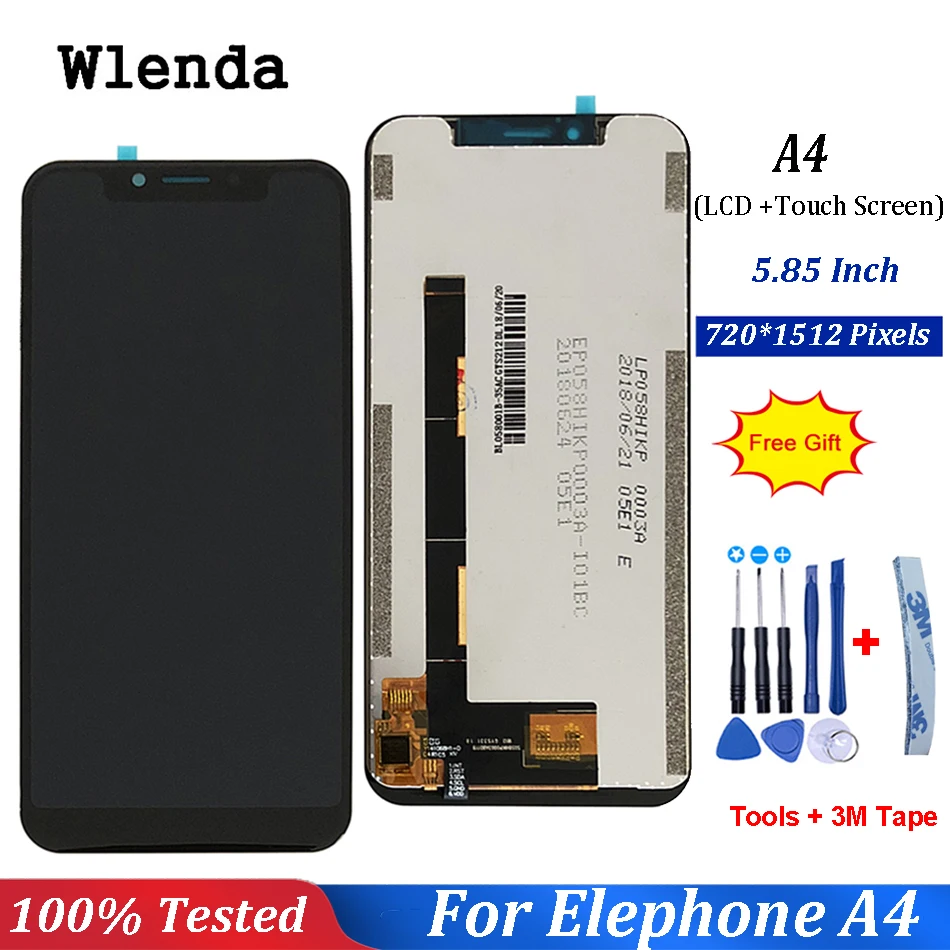 

For Elephone A4 Pro LCD Display and Touch Screen 5.85 Inch Mobile Phone Accessories For Elephone A4 Pro LCD +Tools +Adhesive