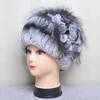 Winter Women 100%Natural Rex Rabbit Fur Cap Lady Warm Authentic Rex Rabbit Fur Caps Good Elastic Real Fur Hats Warm Beanies 5