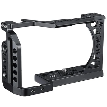 

AAY-Photography Camera Cage Video Film Movie Making Stabilizer 1/4 inch Screw Cold Shoe Mount for Sony A6500/A6400/A6300/A6100 C