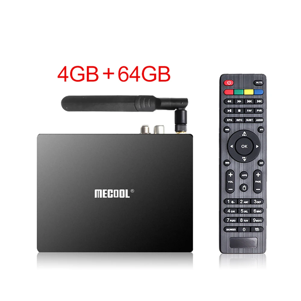 4G64G MECOOL K7 Smart tv Box Android 9,0 DVB-T2/S2/C четырехъядерный процессор Amlogic S905X2 4 Гб DDR4 64 Гб 4K 60fps 2,4G 5G wifi 1000 Мбит/с телеприставка - Цвет: 4G64G