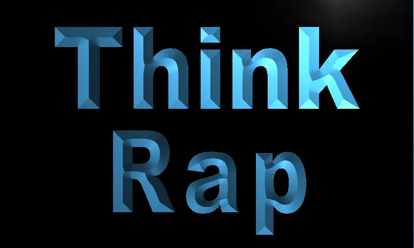 S198 Think Rap Rapper Music DJ Studio Led Light Sign