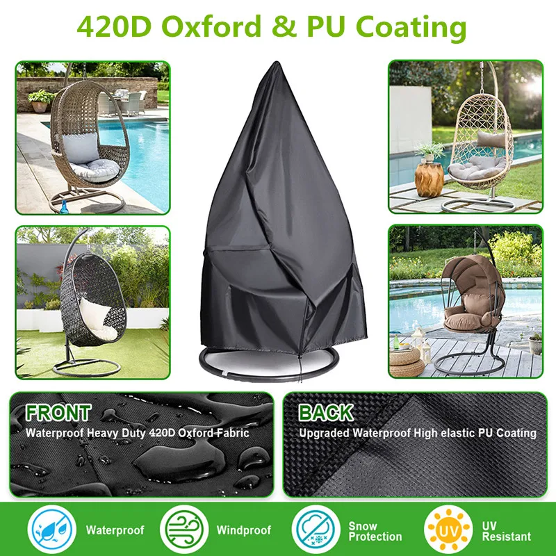 New Waterproof Durable Outdoor Patio Chair Cover Garden High Back Chair Case 
