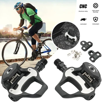 

Cycling Road Bike Bicycle Self-locking Pedals Platform with Cleats Ultralight Aluminum Alloy 2 Sealed Bearing Cycling Pedals