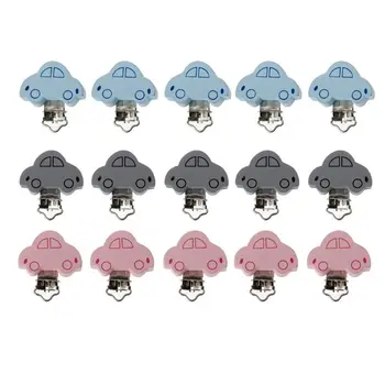 

5pcs/lot Wooden Baby Children Pacifier Holder Clip Infant Cute Car Nipple Clasps For Baby Product