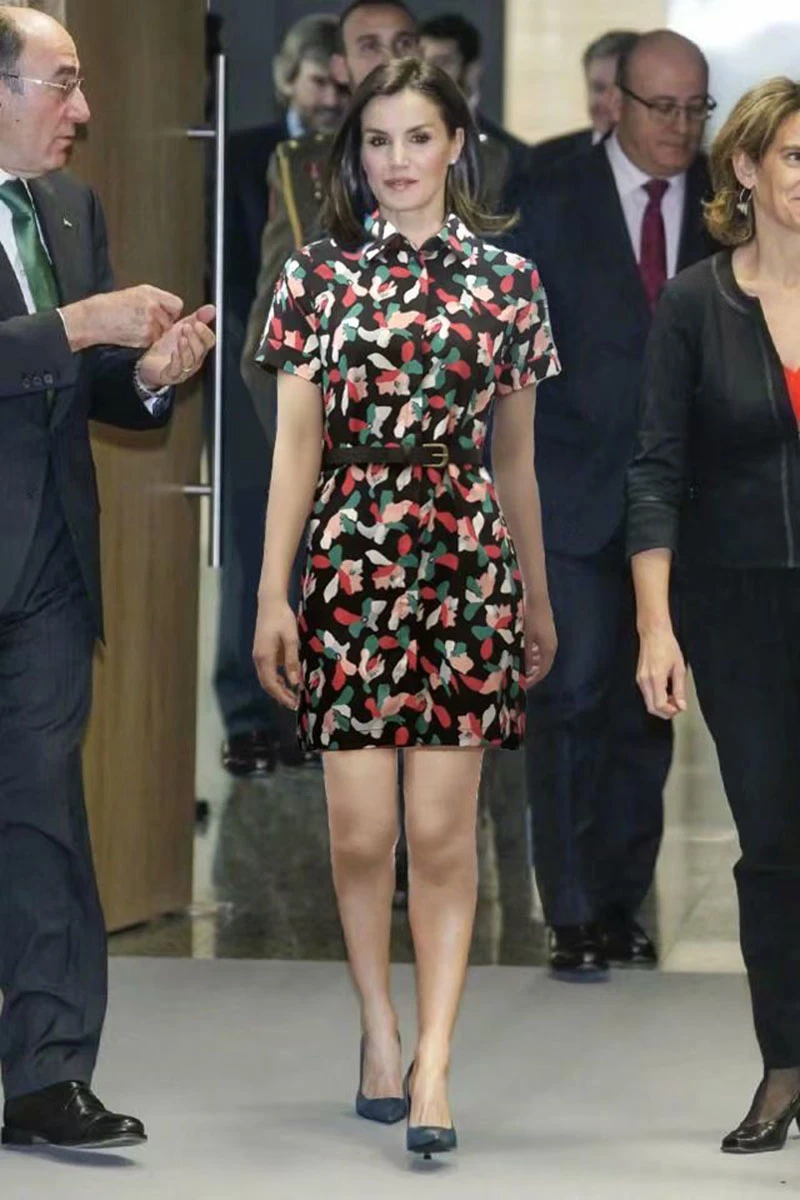 letizia printed mini dress