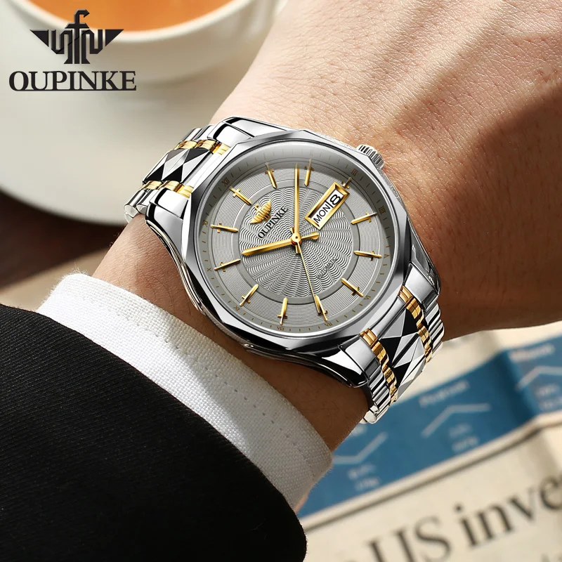 OUPINKE 2020 New Men Watch Top Brand Luxury Automatic Wrist Watches For Men Waterproof Mens Mechanical Watches Relogio Masculino