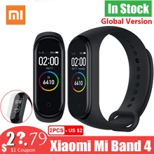 Новая глобальная версия Xiaomi mi Band 4 band 4 Smart mi Band 3 Цвета экран браслет сердечного ритма фитнес музыка 50 м Водонепроницаемый Bluetooth