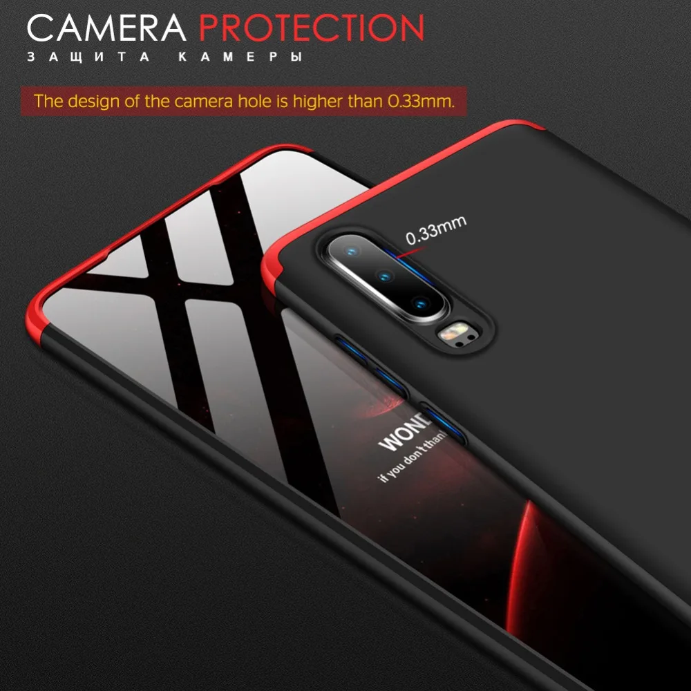 360 чехол для huawei P30 lite pro защитный чехол анти-шок и защита жесткая матовая поверхность из поликарбоната для huawei P20 lite mate 20 pro Чехол coque