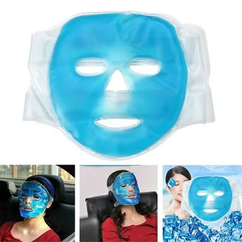 

Cold Gel Face Mask Ice Compress Blue Full Face Cooling Mask Fatigue Relief Relaxation Pad With Cold Pack Faicial