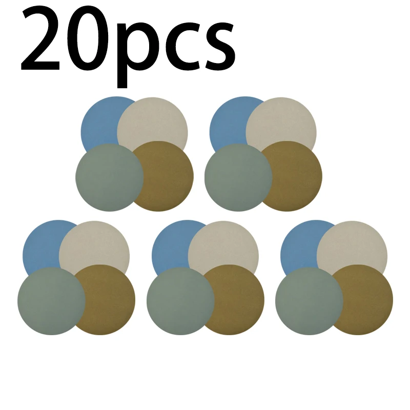 20Pcs Hook And Loop 6 Inch 3000 5000 7000 10000 Grit Sand Paper Sanding Discs Waterproof