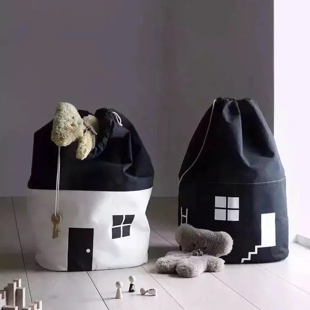 New Home Decoration Nordic Children Cotton Stair House Storage pocket Kids Room clear up Decoration Smiles Photography Props 3