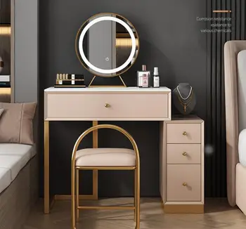 

Dressing table small dressing table bedroom small net red INS wind light luxury mini dressing table super small dressing table