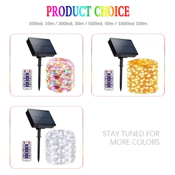 

Solar LED String Lights Outdoor Solar Garden Fairy Lights String Lights for Home Patio Garden Gate Yard Party Wedding Decoration