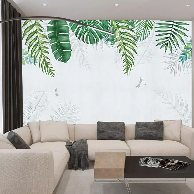 Североевропейский стиль обои с растениями настраиваемые гостиная спальня ТВ фон, настенные росписи бесшовная крупная роспись настенная